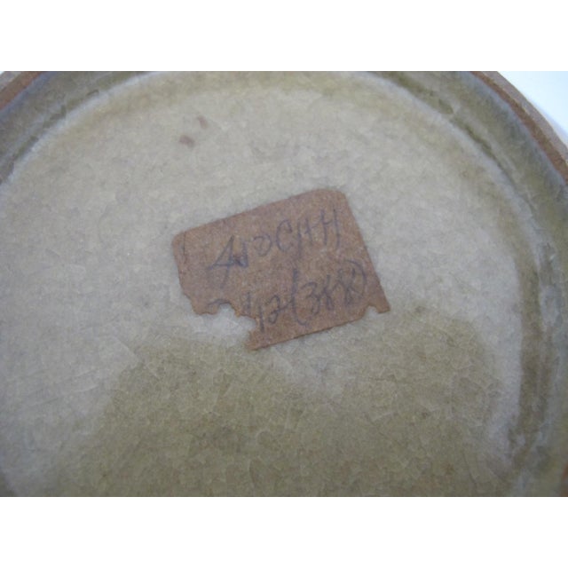 Ceramic Antique Chinese Celadon Tang Dynasty Yue Ware Style Rimmed Bowl For Sale - Image 7 of 8