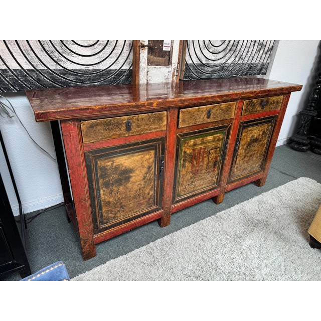 Chinese Antique Mongolian Sideboard, Late 19th Century For Sale - Image 3 of 12