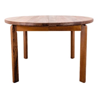 Mid-Century Danish Round Teak Dining Table, 1960s For Sale