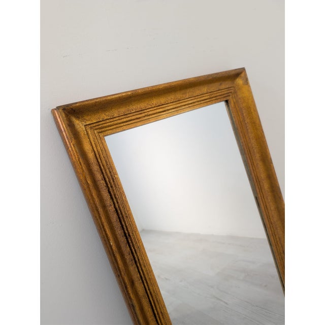 1970s Vintage Mirror in Gilded Wooden Frame, 1970 For Sale - Image 5 of 10