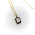 Modern 18k Gold 1/2 Carat Emerald Cut Diamond in Collet Setting With Black Rhodium Necklace For Sale - Image 3 of 12