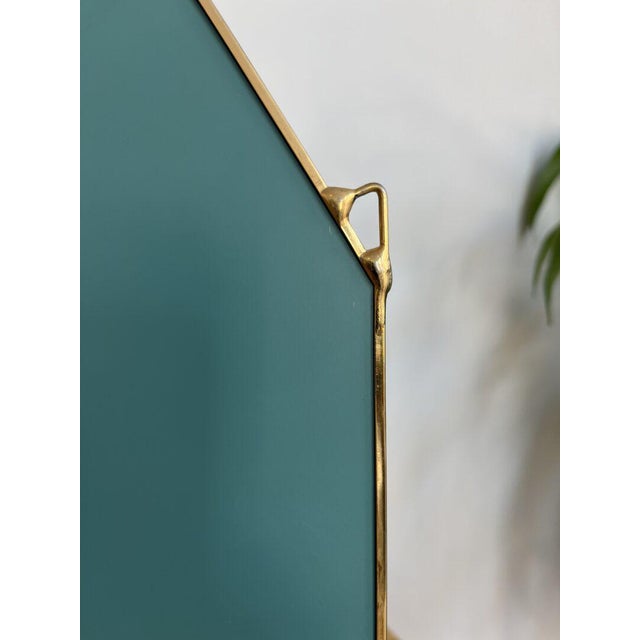 Italian Curiosity Cabinet in 14k Gold Brass For Sale - Image 10 of 16