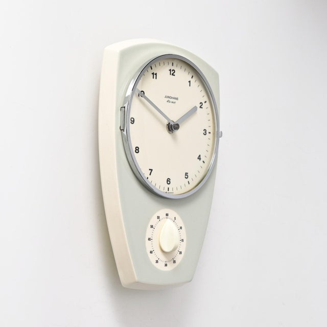 German Ceramic Kitchen Wall Clock from Junghans, 1960s | Chairish