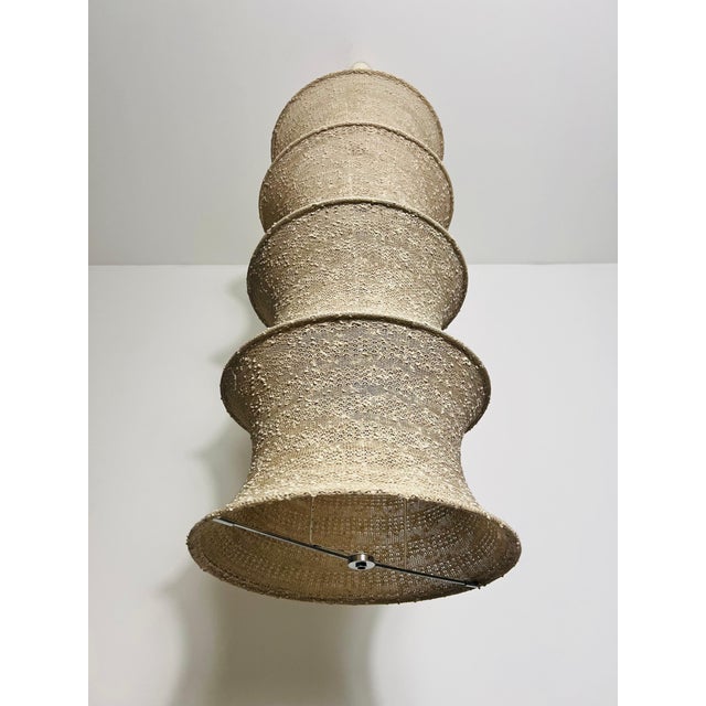 Fabric Ceiling Lamp by Leola, 1970s Italy For Sale - Image 10 of 12