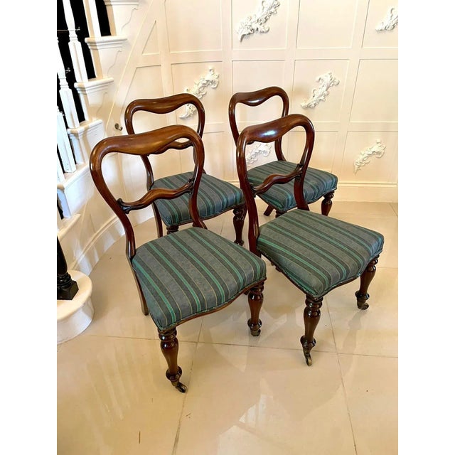 Victorian Mahogany Dining Chairs, Set of 4 For Sale - Image 5 of 16