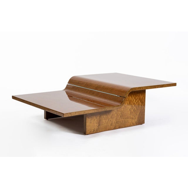 Mid-Century Modern Vintage Postmodern Sculptural Lacquered Wood Coffee Table, 1970s For Sale - Image 3 of 14