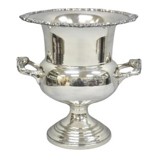 Vintage Sheridan Silver Plated Trophy Cup Urn Champagne Chiller Ice Bucket For Sale