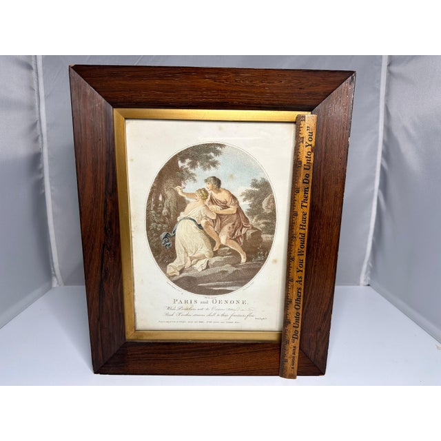 Antique Framed Stipple Engraving: Paris and Oenone, Angelica Kauffman For Sale - Image 9 of 10