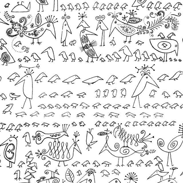 Sample Schumacher Aviary Wallpaper In Black On White Chairish Live 3d wallpaper contains 20+ amazing original artwork from our highly talented graphic artists. sample schumacher aviary wallpaper in black on white