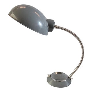 Ministerial Adjustable Polished Steel Table Lamp, 1950s For Sale
