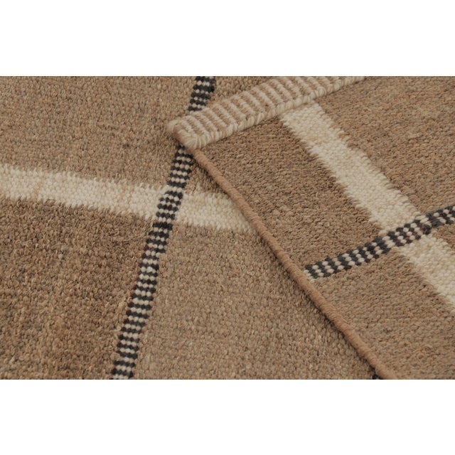 Rug & Kilim’s Scandinavian-Inspired Rug, Beige-Brown Earth Tones With Stripes For Sale - Image 9 of 9
