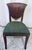 Beautiful pair of fan back dining chairs by renowned manufacturer Maitland - Smith. Features a mahogany frame, ornate...