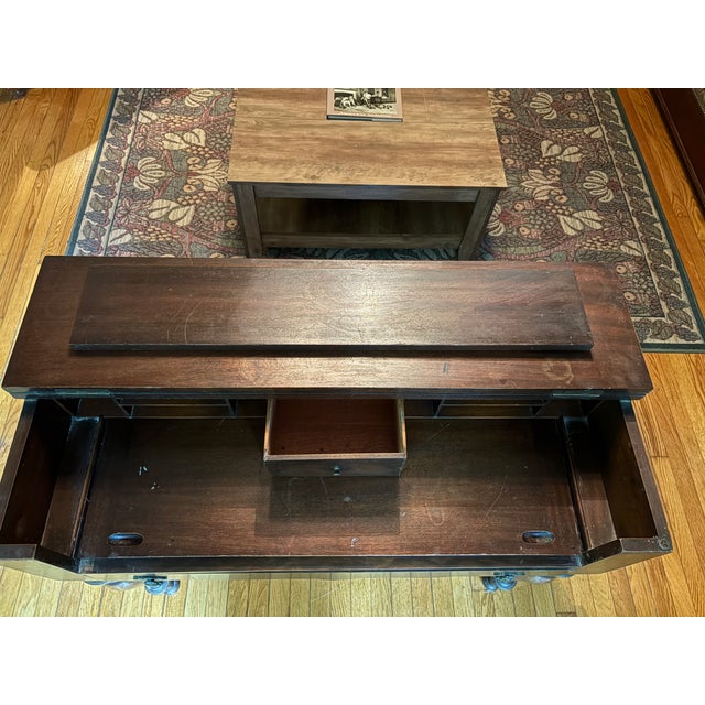 Brown Antique Spinet Desk For Sale - Image 8 of 17