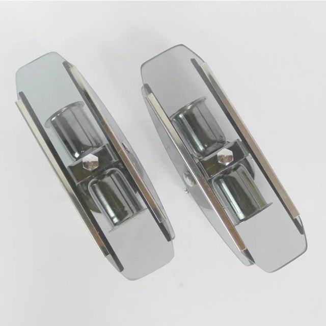 Vintage Crystal Wall Lights, 1970s, Set of 2 For Sale - Image 3 of 6