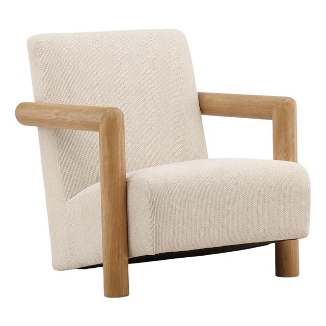 Coren Tailored Coastal Modern Lounge Chair For Sale