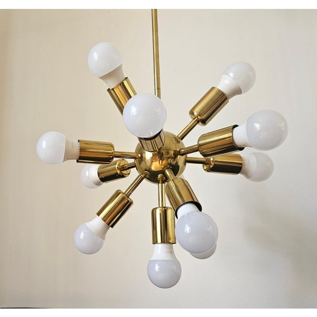 Mid-Century Space Age Sputnik Chandelier, 1970s For Sale - Image 4 of 16