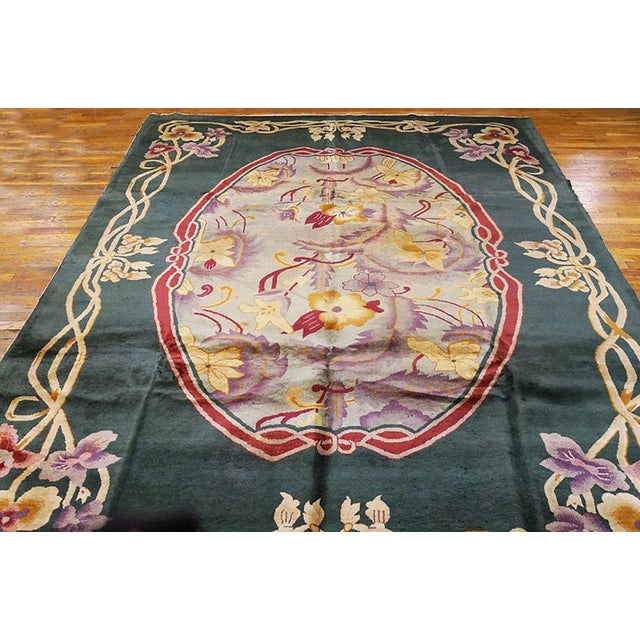 1920s Chinese Art Deco Carpet ( 9' x 11'9" - 274 x 358 )Antique Chinese - Art Deco Room Size Wool Rug, Country of Origin:...