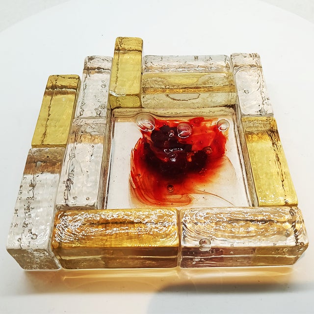 Large Vintage Ashtray in Hand Blown Artistic Murano Glass by Toni Zuccheri, 1950s For Sale - Image 11 of 14