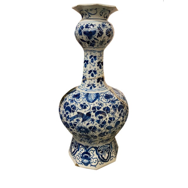Ceramic Large 18th Century Delft Knobble Vase For Sale - Image 7 of 7