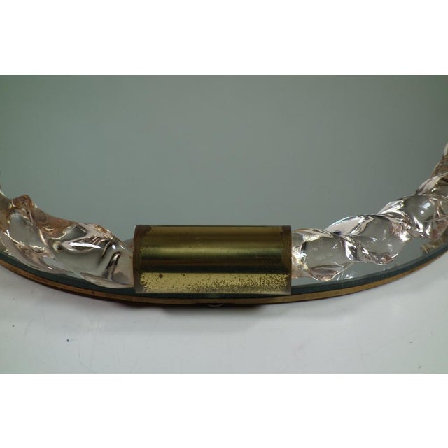 Art Deco Twister Pink Murano Glass Wall Mirror from Seguso, 1930s For Sale - Image 6 of 10