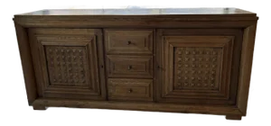 1940s French Deco Credenza, Oak