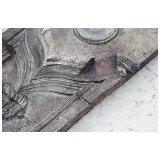 Gray 19th Century English Victorian Era, Tall Wooden Panel / Antique Wood Paneling For Sale - Image 8 of 9