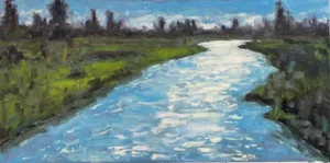 Sparkling Waters, Modern Impressionist Waterscape