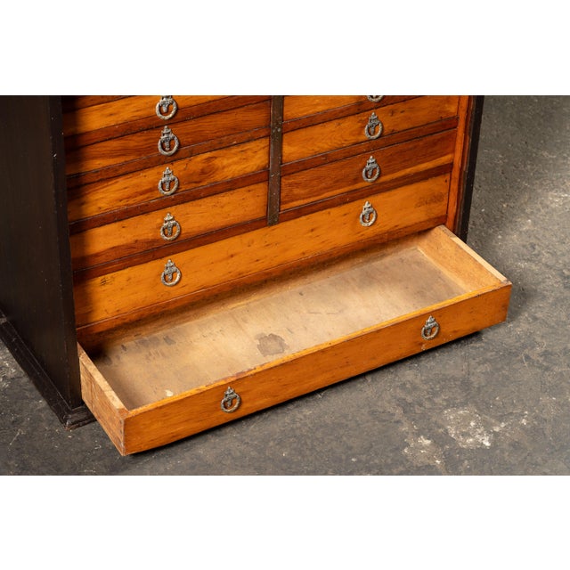 Early 20th Century 16-Drawer Oak Dental Cabinet For Sale - Image 10 of 11