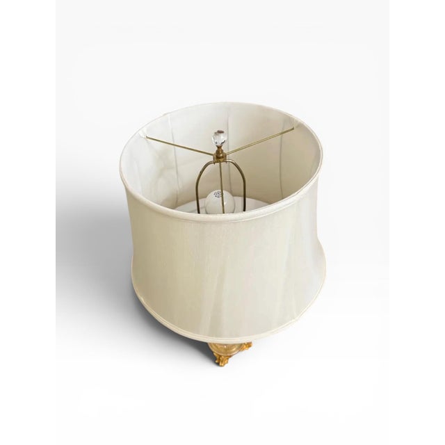 Crystal and Brass Table Lamp in Neoclassical Style — 1990s For Sale In Boston - Image 6 of 15