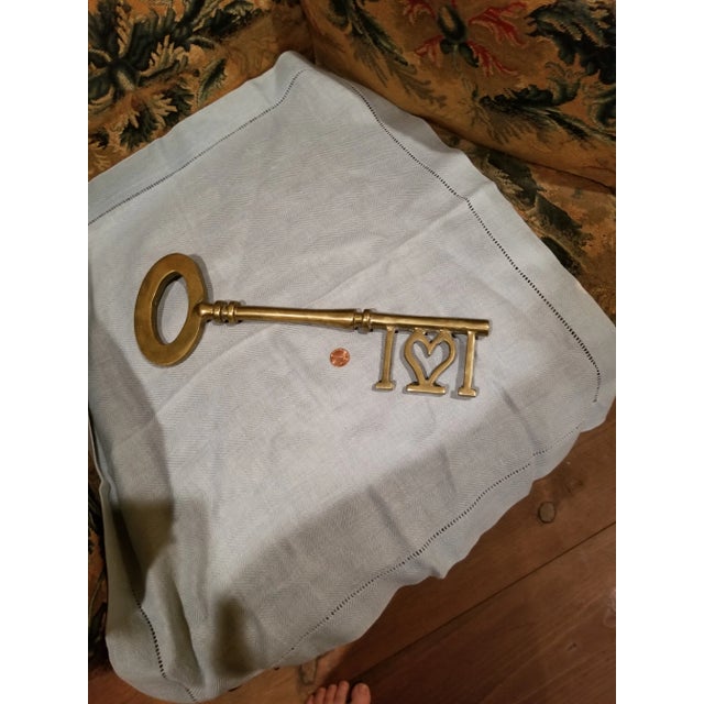 Vintage Large Brass Key For Sale In San Antonio - Image 6 of 8