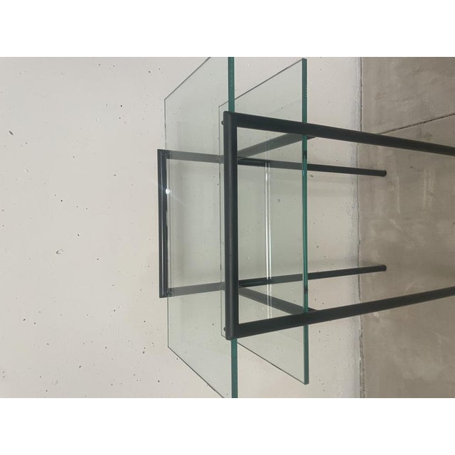 1980s Metal and Glass Side Table, 1980s For Sale - Image 5 of 7