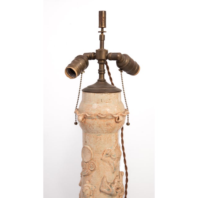 Chinese Song Yuan Dynasty 13th 14th Century Qinghai Funerary Pottery Jars Mounted as Lamps a Pair For Sale - Image 9 of 18