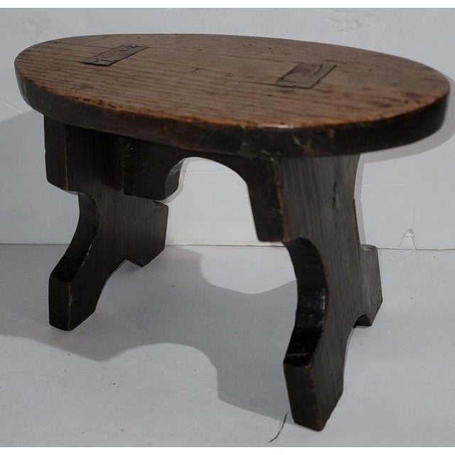 This fine 18Thc Mortised & Original painted foot stool is in very sturdy condition. The patina is amazing and worn top of...