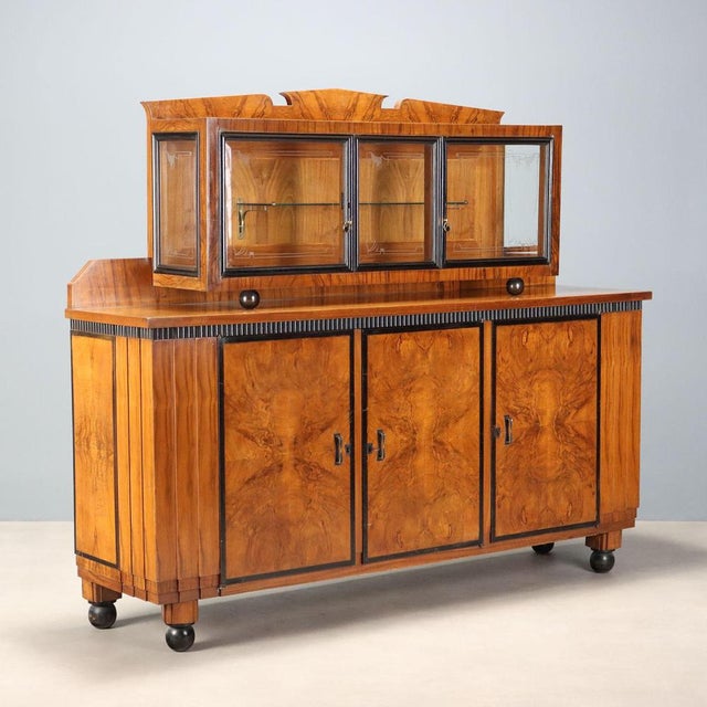 Art Deco Credenza in Walnut and Walnut Burl For Sale - Image 16 of 16