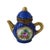 Blue Limoges France Miniature Teapot Trinket Box | Peint Main | Cobalt Blue & Gold Porcelain | Signed For Sale - Image 8 of 10