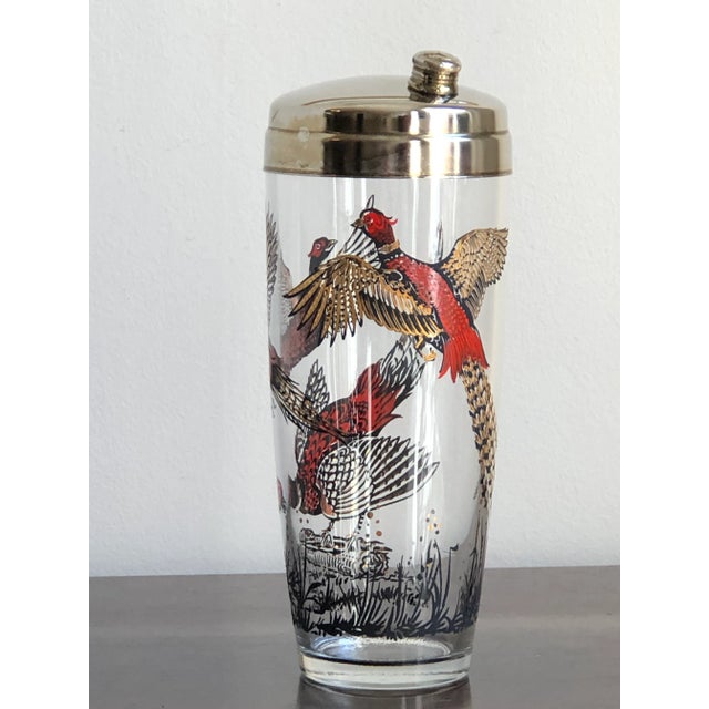 Hazel-Atlas Mid-20th Century Pheasant Cocktail Shaker For Sale - Image 4 of 9