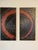 Contemporary One-of-a-Kind Sculptural Plaster Diptych by Denver Artist – Black & Muted Red on Wood Panel, 15” X 32” For Sale - Image 3 of 3