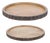 Set of 2 Natural Mango Wood Decorative Trays For Sale