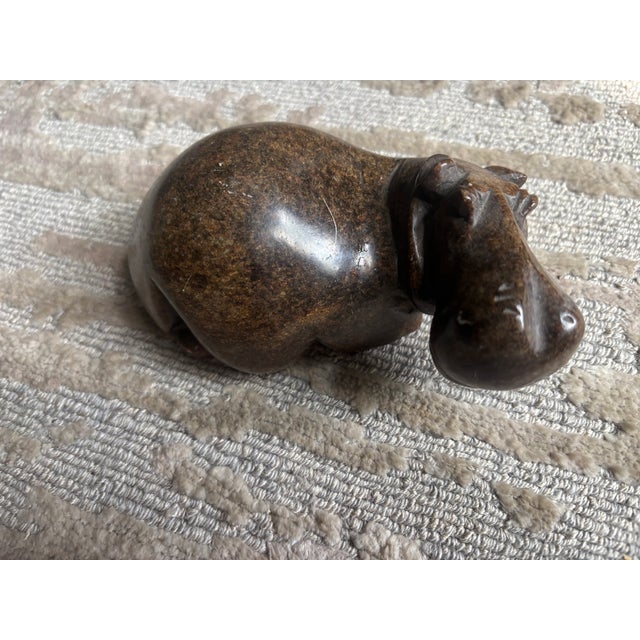 1960s Carved Stone Hippopotamus Group, Zimbabwe, Set of Three For Sale - Image 5 of 13