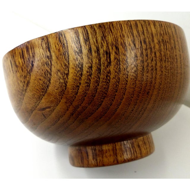 Vintage Japanese Wooden Rice Bowl Chairish