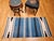 Vintage Southwestern Area Rug, Handwoven Wool, Stripe Pattern, Persian Blue, 3x5 For Sale - Image 4 of 12