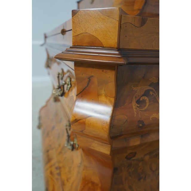 Italian Highly Inlaid Olivewood Fall Front Desk For Sale - Image 14 of 18