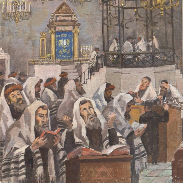 Mid-Century Modern 'Polish Orthodox Judaica' by Mieczyslaw Watorski, Circa 1950 For Sale - Image 3 of 10