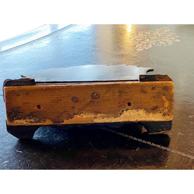 19th Century Antique Black Paper Maché Letter Holder For Sale - Image 5 of 6