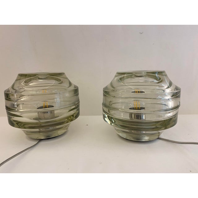 Vintage Italian Andromeda Model Glass Lamps by Flavio Poli for Poliarte, 1960s, Set of 2 For Sale - Image 9 of 9