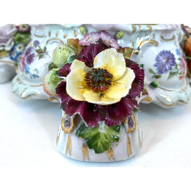 Baroque-Style Table Lamp from Sitzendorf Porcelain Factory, 1890s For Sale - Image 15 of 18