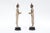Vintage Carved Standing Terracotta Thai Buddha Statutes on Stand—A Pair For Sale - Image 4 of 9