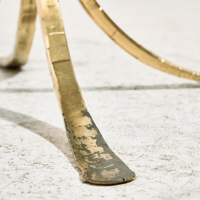 Brass and Glass Coffee Table, 1970s For Sale - Image 4 of 17