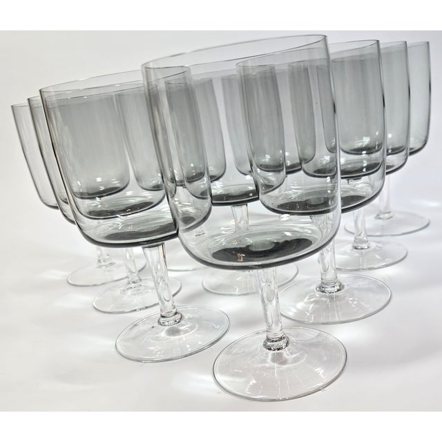 Mid-Century Smoke Goblets- Set of 10 For Sale - Image 10 of 12