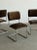 Mid-Century Modern 1970s Cantilever Dining Chairs in Brown Chenille - Set of 4 For Sale - Image 3 of 14